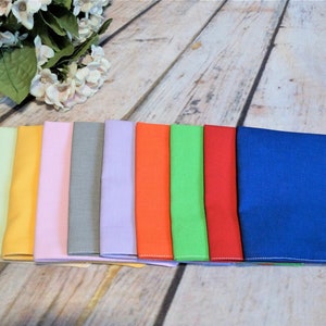 10 pieces of cloth handkerchiefs plain-colored organic cotton children women zero waste ecological environmentally friendly reusable sustainable napkins