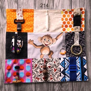 Dementia blanket monkey bird dog panda dinosaur fidget blanket Alzheimer's autism therapy haptic motor skills Mother's Day Father's Day birthday gift D212