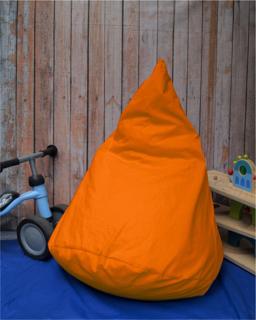 Beanbag Filled Uni Orange Color Selectable Seat Cushion Children Floor ...