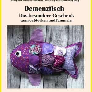 Dementia fish, dementia blanket, fidget blanket, Alzheimer's, autism, therapy, haptic, motor skills, ADHD, sensory, seniors, Mother's Day, Father's Day, birthday, gift
