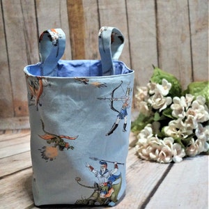 Lenkertasche Utensilo Unikat Gr. 2 blau Ritter Drachen Mittelalter  Spielzeugtasche  Kinderbett Schnullertasche Laufrad  Deirad Kinderwagen