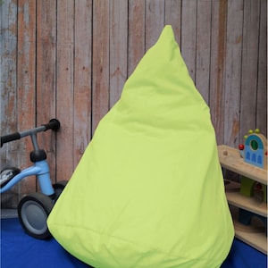 Sitzsack gefüllt uni Gelb Farbe wählbar Sitzkissen Kinder Bodenkissen waschbar Sitzpolster Sitzerhöhung Geschenk Geburtstag Weihnachten