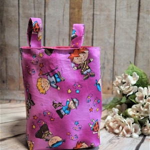 Lenkertasche Utensilo Unikat Gr. 2 pink Mädchen Junge Ritter Pirat  Spielzeugtasche  Kinderbett Schnullertasche Laufrad  Deirad Kinderwagen