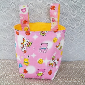 Lenkertasche Unikat Gr. 2 Utensilo Rosa Hase Bett Spielzeugtasche Aufbewahrung Kinderbett Schnullertasche Laufrad Roller Deirad Kinderwagen