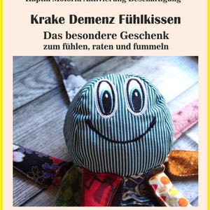 Manta sensorial con forma de pulpo para personas con demencia, manta antiestrés para personas mayores con TDAH, Alzheimer, demencia, autismo, desarrollo de habilidades motoras hápticas. Regalo ideal para el Día de la Madre, el Día del Padre o cumpleaños.