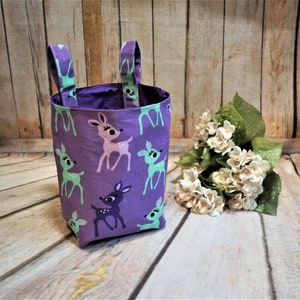 Lenkertasche Utensilo Unikat Gr. 2 lila Reh Bambi Spielzeugtasche  Kinderbett Schnullertasche Laufrad Roller Deirad Kinderwagen Wickeltisch