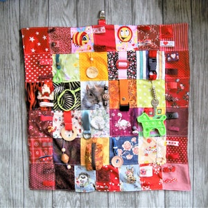 Manta antiestrés para pacientes con demencia, terapia para la demencia y el autismo, activación de habilidades motoras hápticas, TDAH, Alzheimer, Día de la Madre, Día del Padre, regalo de cumpleaños