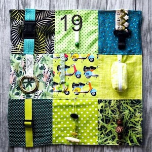 Dementia blanket V Teddy Roller Tiger Piglet Dog Horse Pony Clown Cat Storks Fidget blanket Autism Therapy Haptic Motor Skills Alzheimer D19