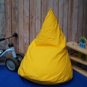 Sitzsack gefüllt uni Gelb Farbe wählbar Sitzkissen Kinder Bodenkissen waschbar Sitzpolster Sitzerhöhung Geschenk Geburtstag Weihnachten