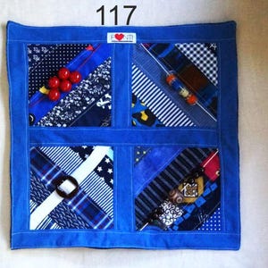 Manta para la demencia, azul, verde, rosa, azul claro y amarilla, manta antiestrés para Alzheimer, demencia, autismo, terapia háptica, habilidades motoras, sensorial activa, D180