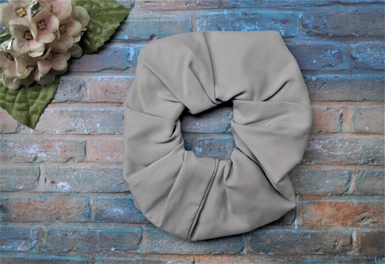 Scrunchie Uni Grey Color Selectable Hair Rubber Hairband Plait Rubber Bracelet School Bag Training Gift Hair Jewelry Retro Vintage Bow