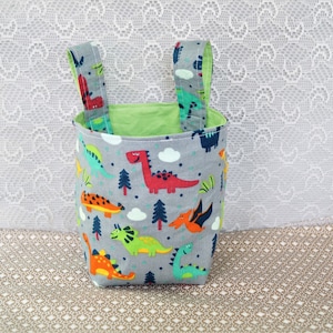 Lenkertasche Utensilo Grau Dinos Bett Gitterbett Spielzeugtasche Aufbewahrung Babybett  Schnullertasche Laufrad Roller Deirad Osterkorb
