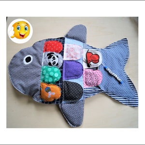 Dementia Fish Nest Blanket for Dementia-Suffering Seniors – Dementia and Autism Therapy – Haptic Motor Activation – Activities for Alzheimer’s Disease
