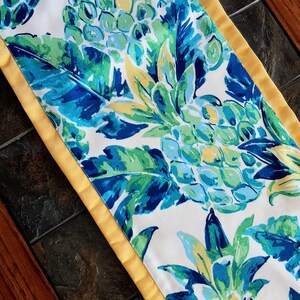 Tropical Pineapple Table Runner: Beach House Decor, Handmade USA