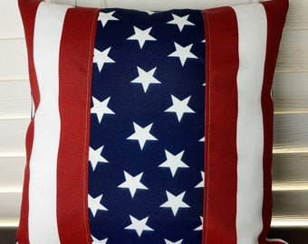 American Flag Pillow Cover: Patriotic Outdoor Decor