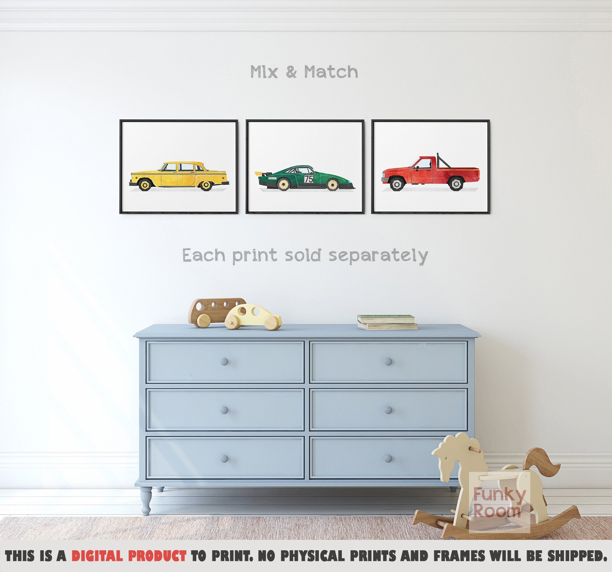 Race Car Print Racing Car Wall Art Car Art Print Toddler | Etsy
