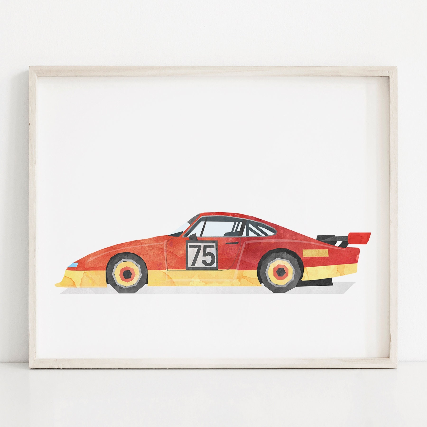 Racing Car Print Sports Car Printable Art Racing Car Prints Etsy
