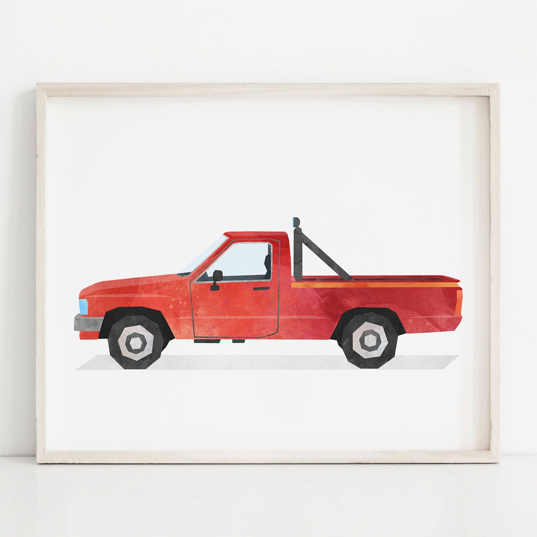 Pickup Truck Print Car Art Print Kids Room Decor Etsy