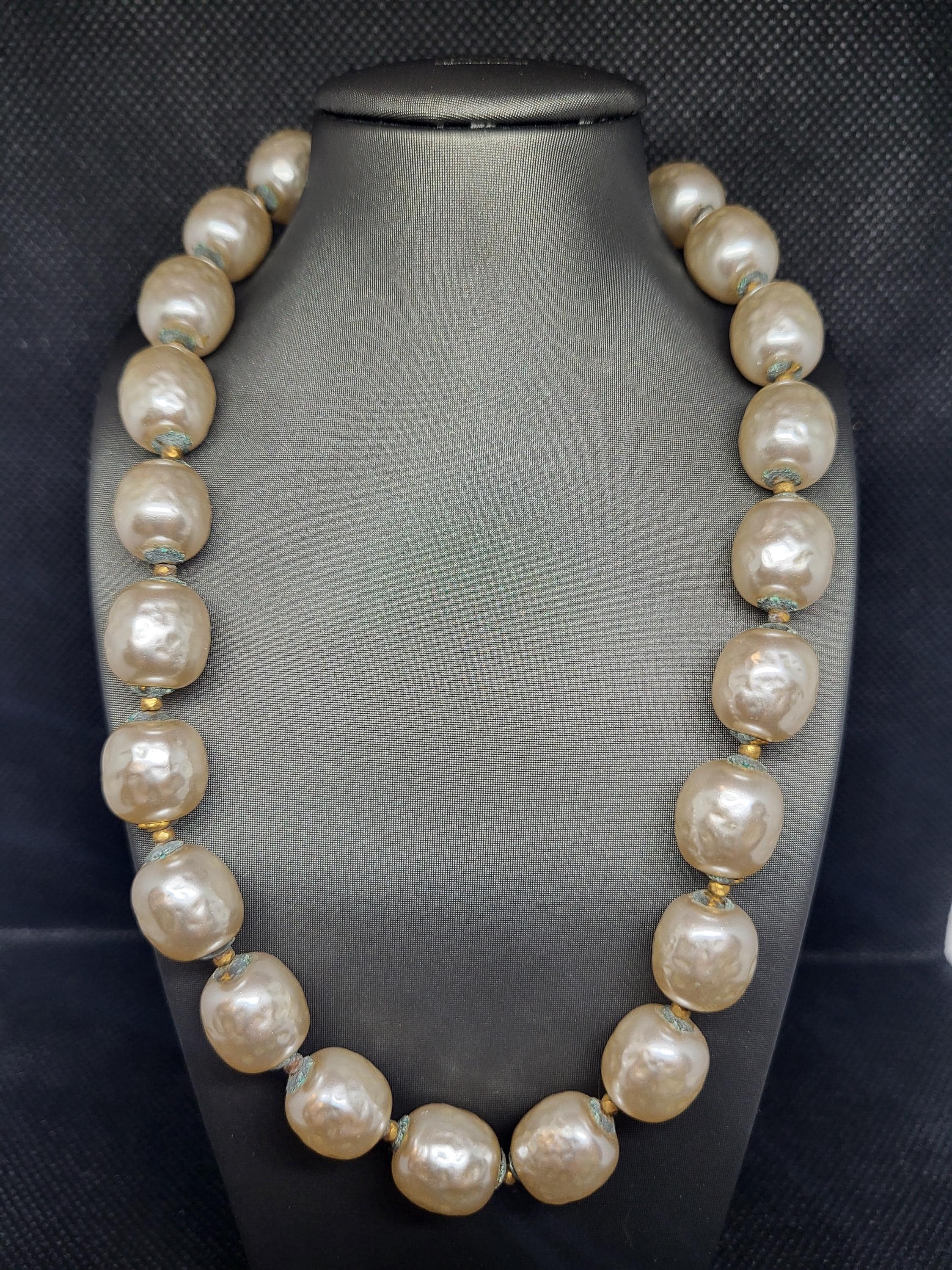 Pearl Necklace Miriam Haskell - Etsy