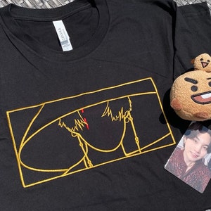 Daechwita RED Scar Embroidered Tee: Kpop YOONGl Unisex T-shirt