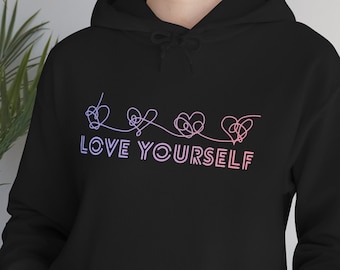 Love Yourself Purple Hoodie Kpop Hooded Sweatshirt Boy With Luv