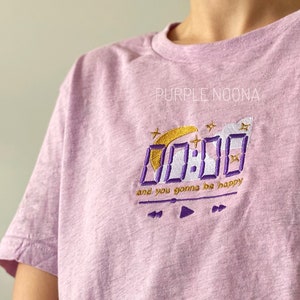 Embroidered Zero o&#39;clock tee, mots t-shirt, kpop t-shirt