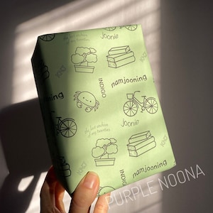 Carta da regalo Namjooning, involucri Joonie, Namjoon, indaco, fiore di campo, bicicletta, Seoul, mono, rpwp, perso