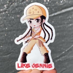 como adesivo JENNlE, adesivos holográficos BP JENNlE, adesivos coreanos, Kpop, Mantra, Ruby, Solo