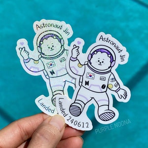 Adesivo de Astronauta Jin, adesivos de Seokjin Brilhante, Epifania, Desperto, Bonito no Mundo Todo, Kpop, WWH