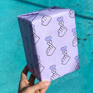 Carta da regalo a forma di cuore Kpop FlNGER, incarti Boharae coreani, Seven, Layover, Indigo, Ancora da venire, La vita continua,