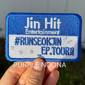 Jin Hit Entr Embroidered Patch: Kpop Seokjinie Tour
