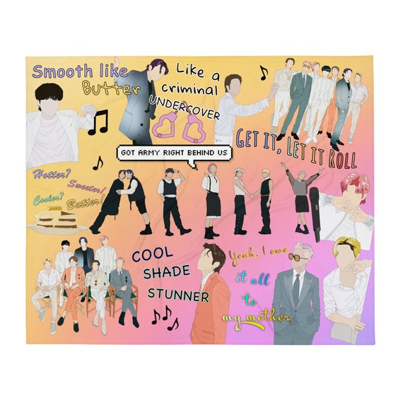 Butter Throw Blanket Permission to Dance Decor Kpop ARMY Etsy