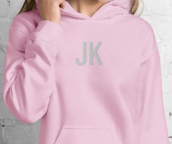 Embroidered JK Hoodie Jungkook Unisex Hooded Sweater Kpop 