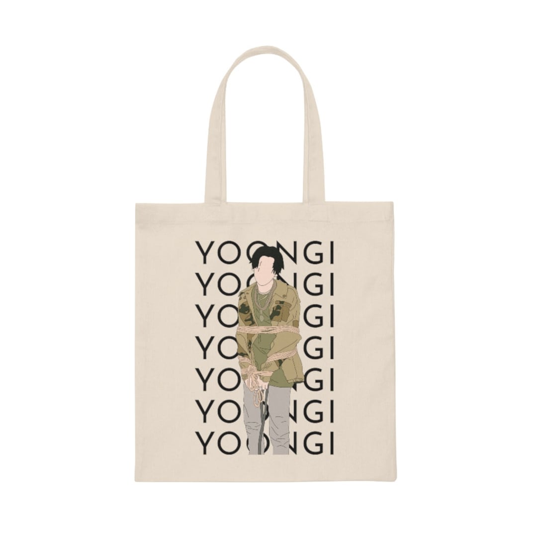 BTS Suga Grumpy Cat Canvas Tote Bag Shoulder Bag Perfect for 