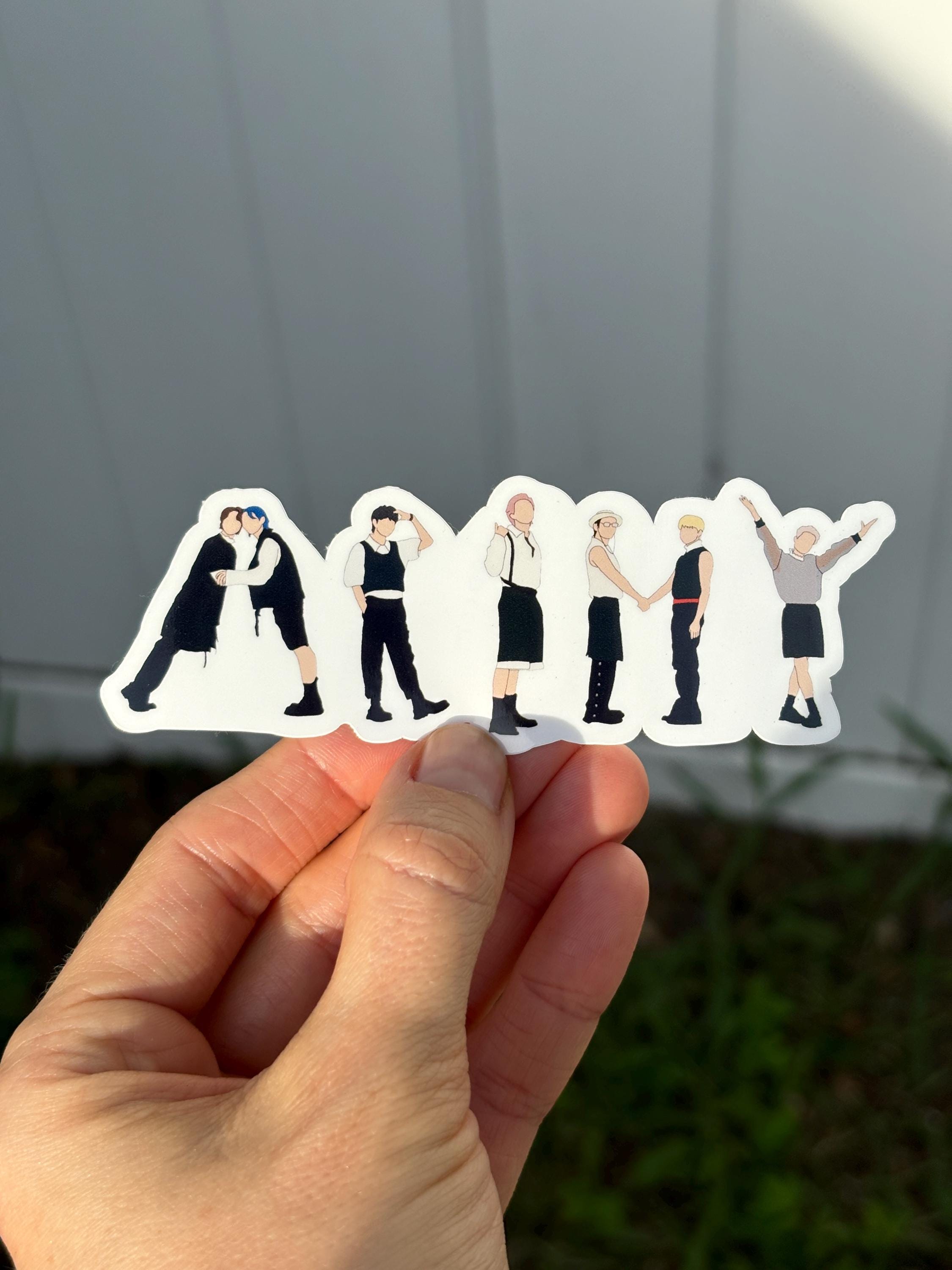 Bts Glitter Sticker - Etsy