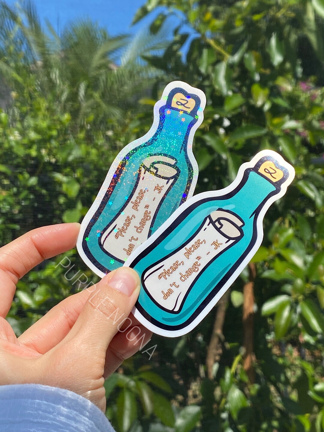 Jungkook Message in a Bottle Sticker, JK Please Don't Change Stickers ...