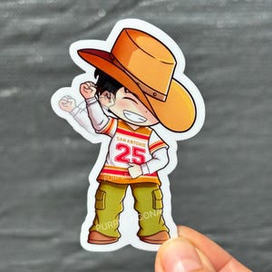Adesivo de cowboy Hobi, adesivos de vinil brilhantes Jhope, show de San Antonio, Sweet Dreams, Hoseok, Hope world, incêndio criminoso, MONA LlSA | Purple Noona
