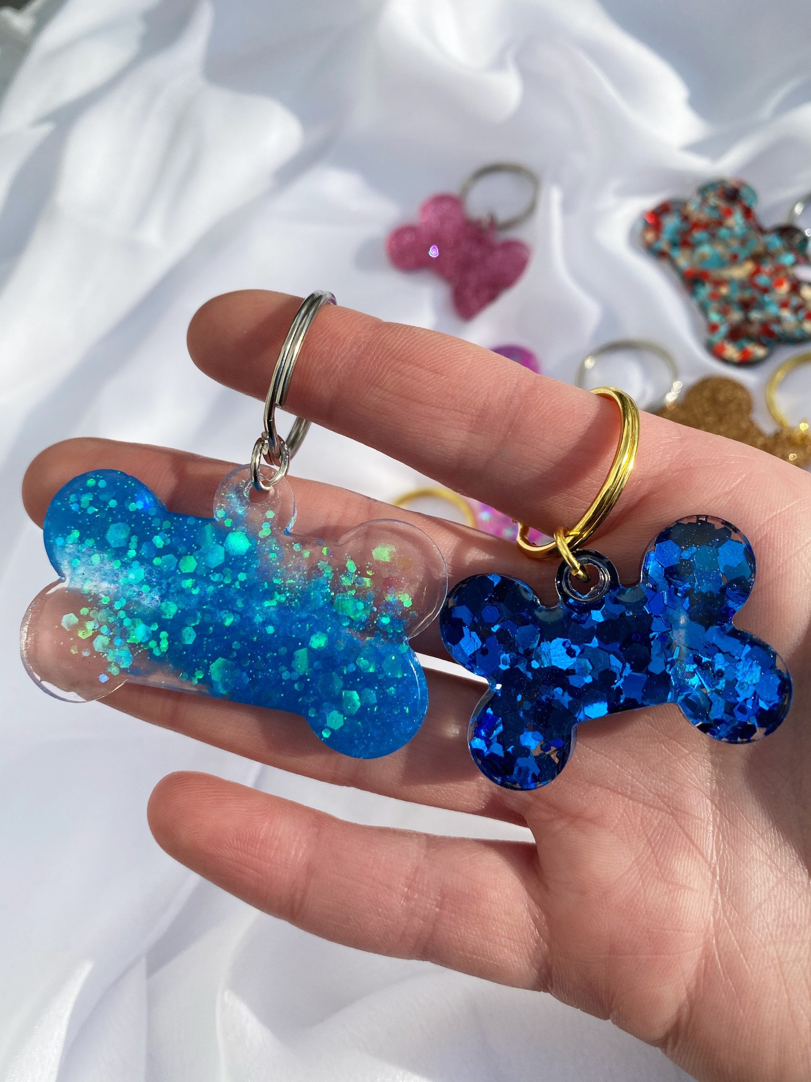 Custom Glitter Dog Tag Dog Tag Resin Dog Tag Collar Etsy