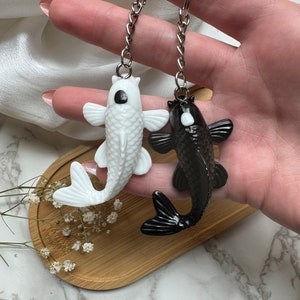 Yin and Yang Koi Fish Set / Koi Fish Keychain / Resin Keychain /Best Friend Gift / Nishikigoi / Pisces / For Her / Purse Accessory/ Pond