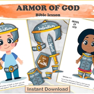Armor of God printable activity, Bible Activity, Kids Bible Study, Sunday School Activity, Christian Kids Activity, Christian Homeschooling