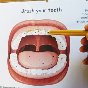 Brush Your Teeth Printable Activity, Preschool Busy Book Page, Life ...