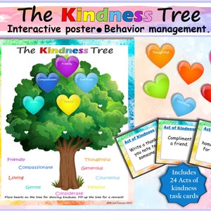 Kindness activity printable, Behavior management, Reward Chart, Acts of kindness for kids, Life skills, Instant download