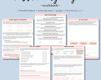 Body positivity image - Workbook | Body Confidence Guide | Positive Body Image | Self-Acceptance Workbook | Healing Body Image | Self-Esteem