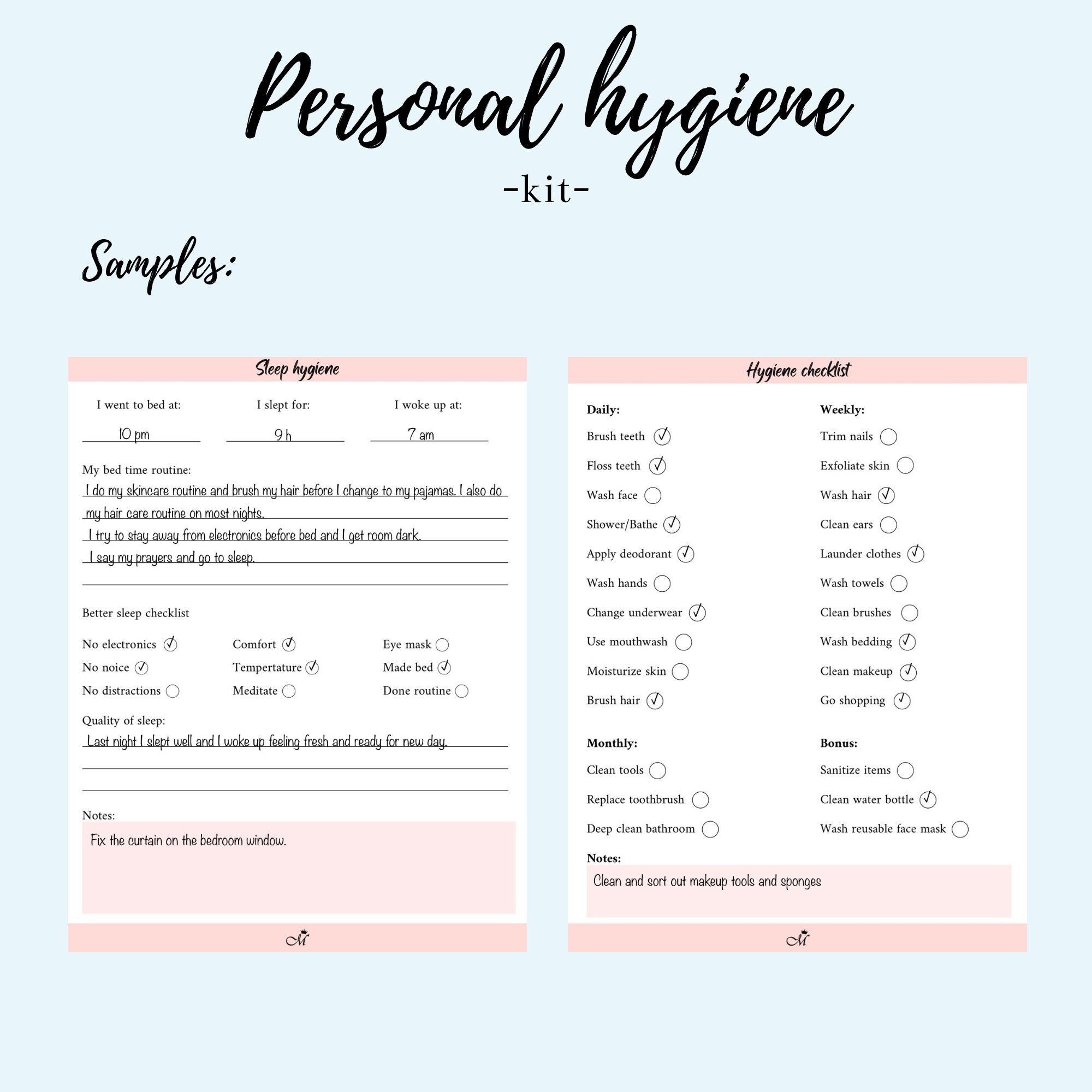 Personal Hygiene - Kit | Personal Hygiene Checklist | Personal Care