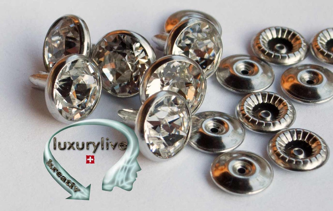 Swarovski Rhinestone Rivets Ss39 Crystal 10pcs Etsy