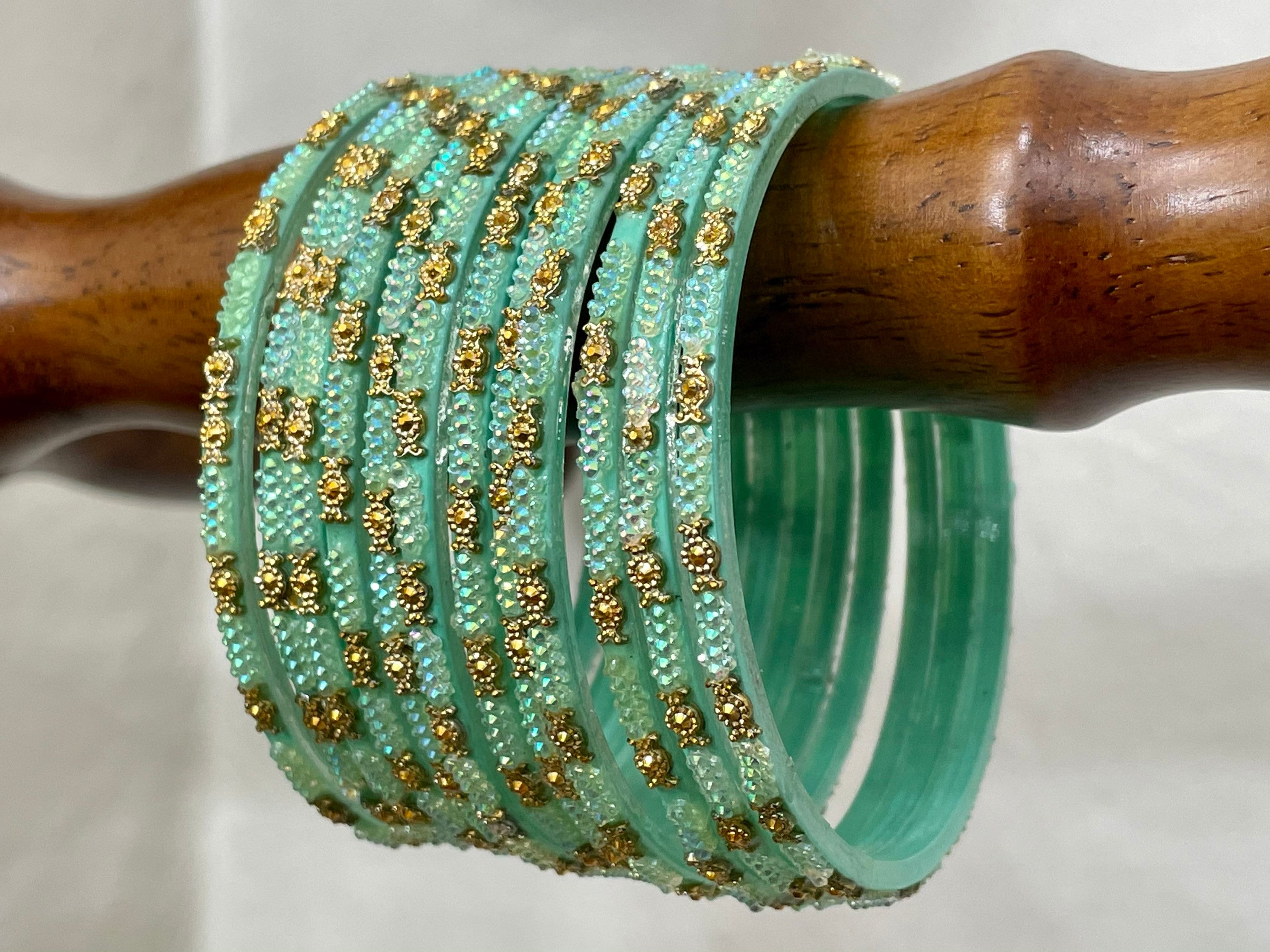 Glass bangles Green bangles seemantham bangles Hand made Etsy