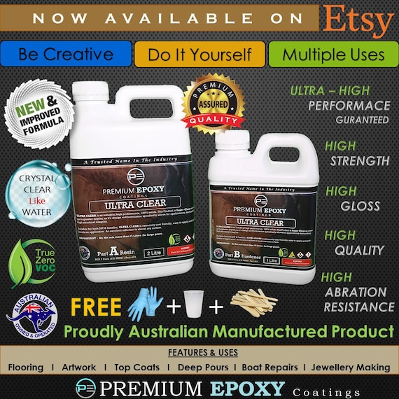 🔥EPOXY RESIN KIT FOR BEGINNERS WITH EASY RATIO 2:1🔥