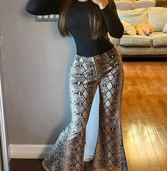 zara snakeskin pants