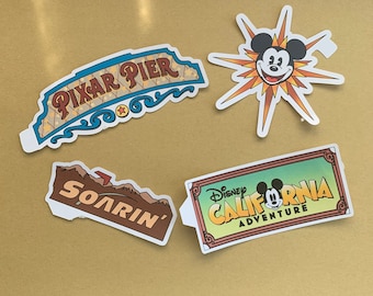 Disney California Adventure Park Sticker Pack | Waterproof Stickers