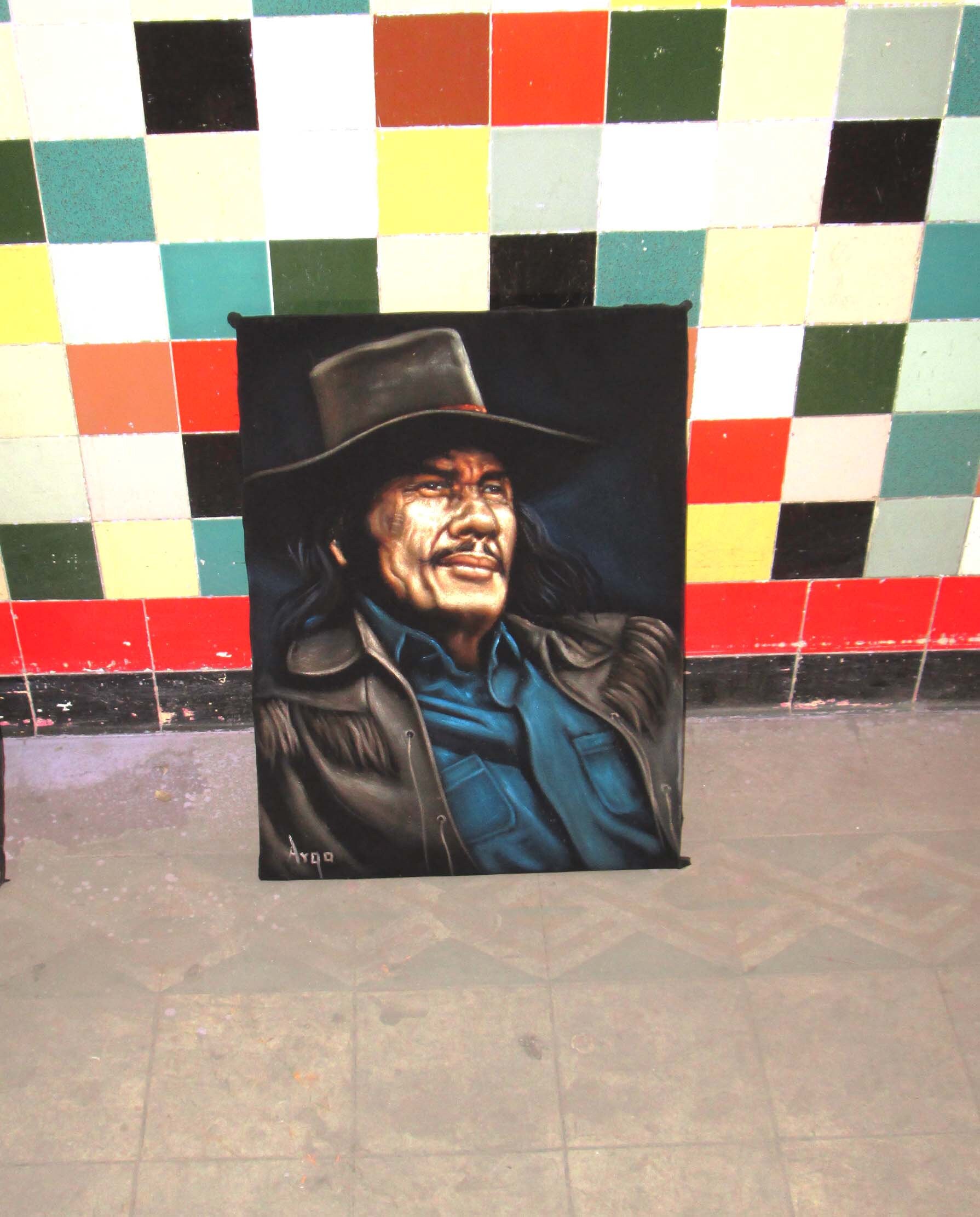 Charles Bronson Portrait Original Oil Painting on Black Etsy UK